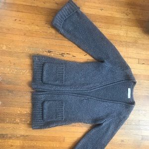 Bulky chunky brown open cardi Trina Turk with ✨